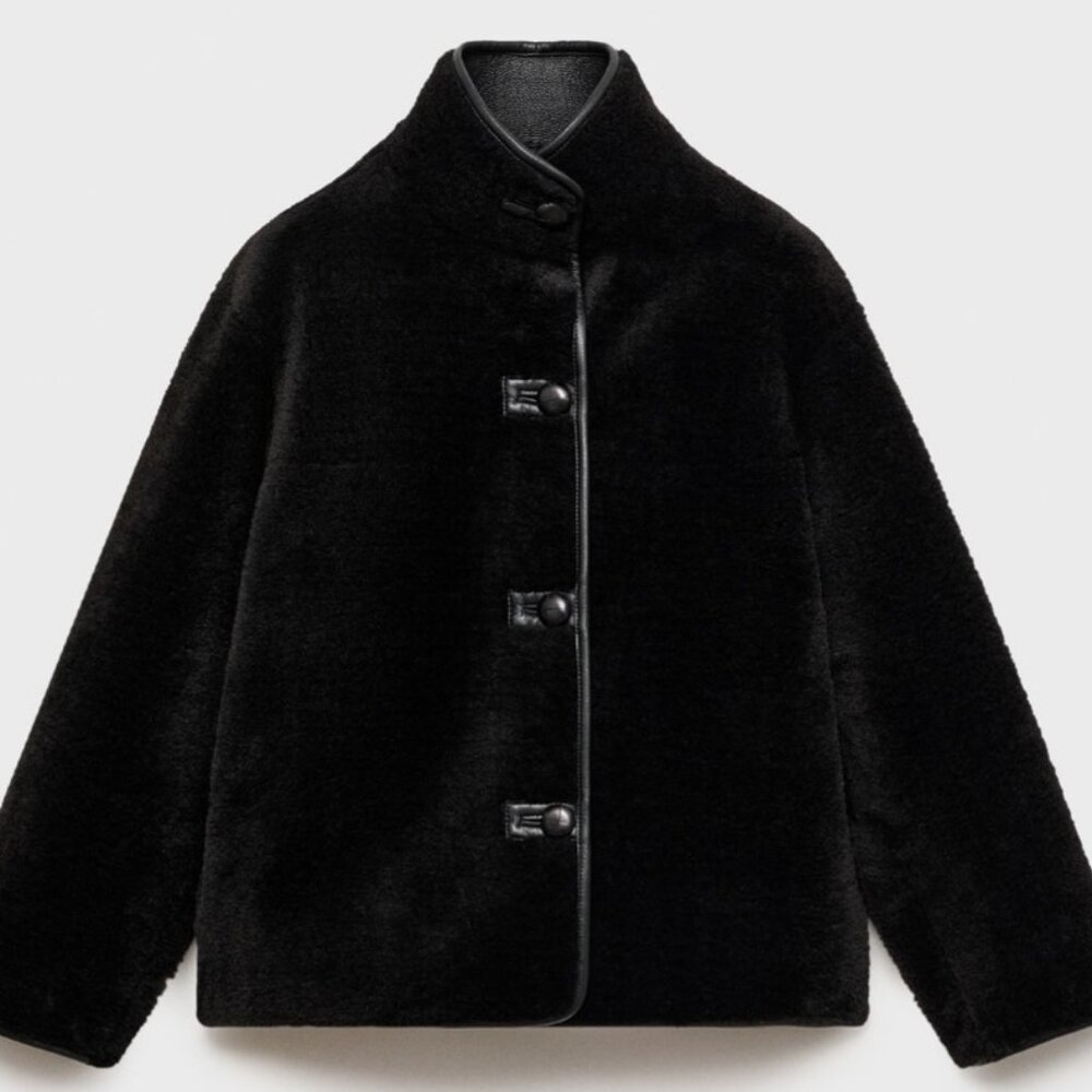 Mango - Sherpa Faux-Fur Short Coat